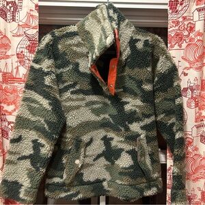 J Crew Vintage Camo Fleece size XS